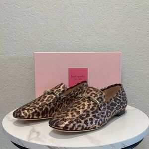 Kate Spade Lana Loafers Bronze Multi Leopard Print Size 9.5 NWT